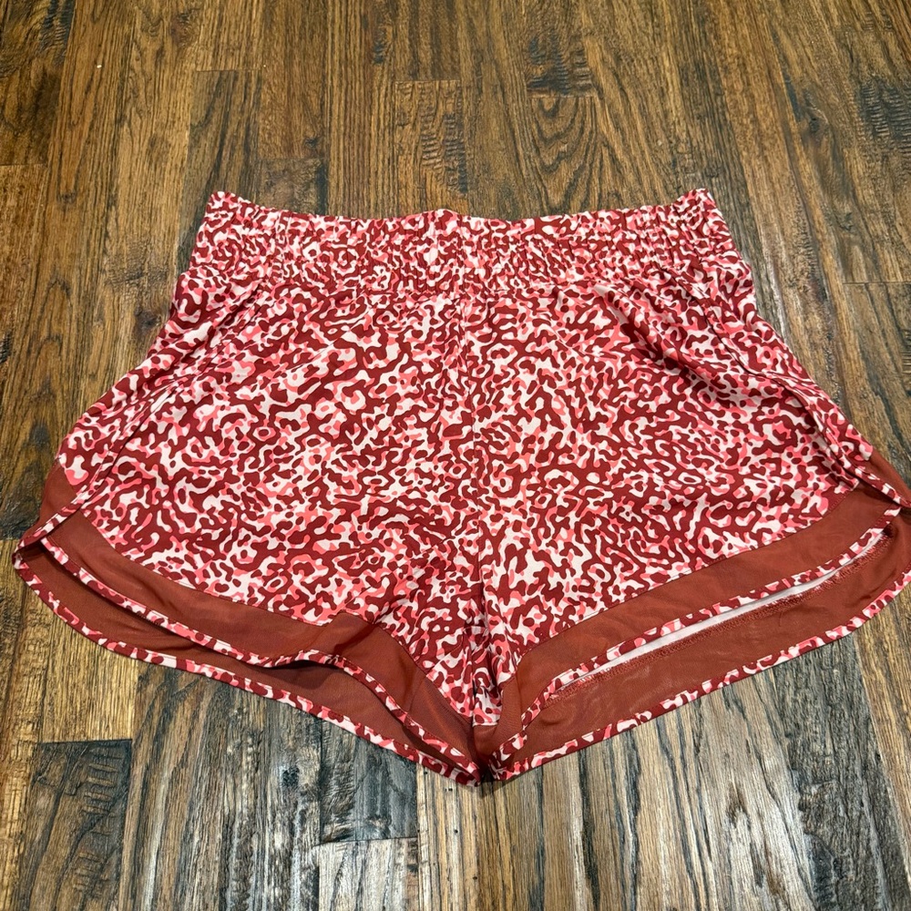 Athleta High Rise Mesh Racer Run Shorts